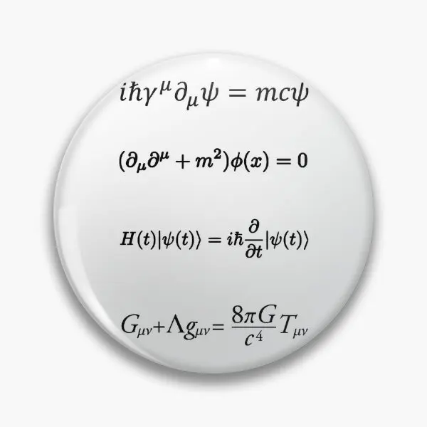 Theoretical Physics Equations Sticker Pa  Soft Button Pin Lapel Pin Cartoon Lover Metal Gift Brooch Creative Clothes Decor Hat