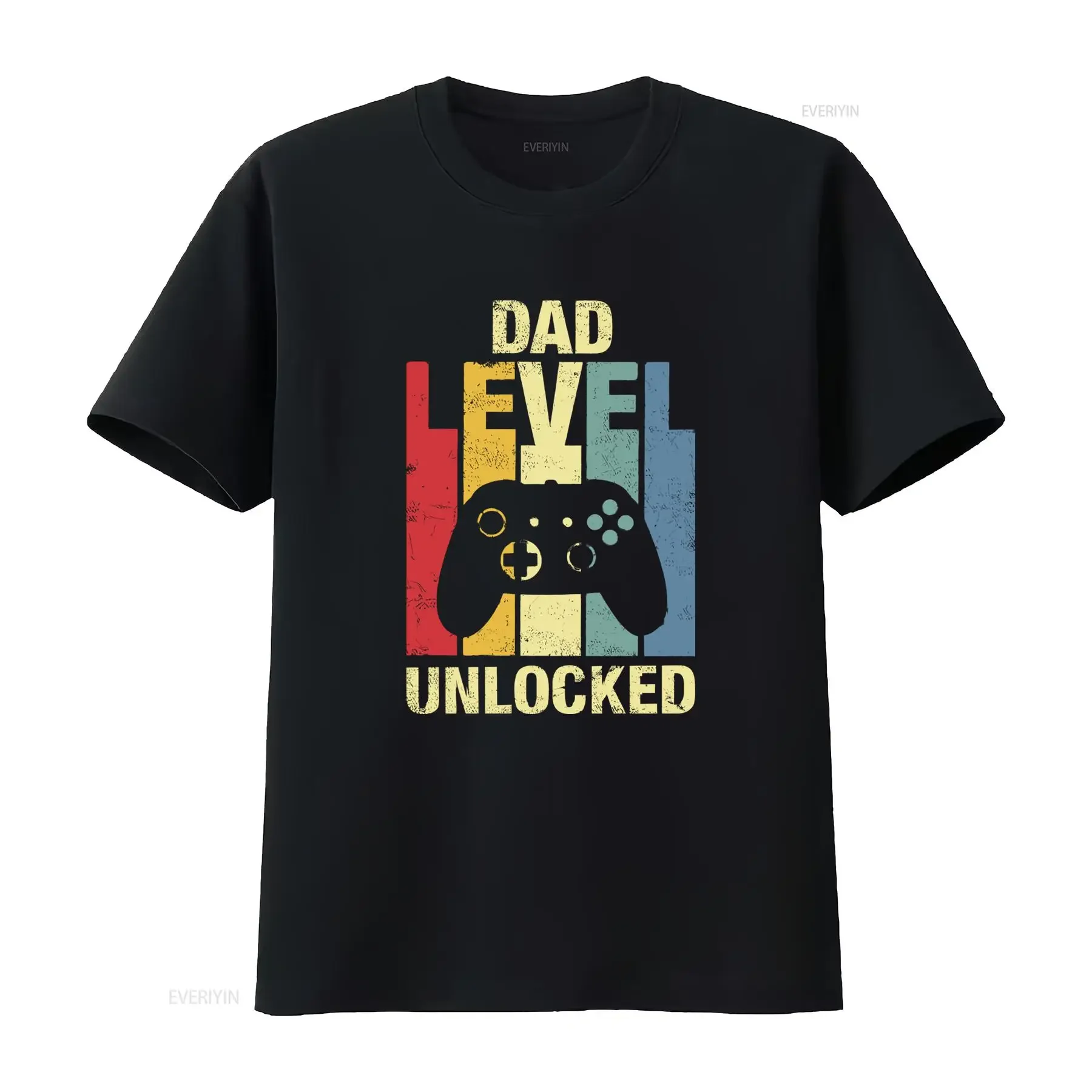 Dad Level Unlocked Gamer T Shirt for Future Fathers Perfect Pregnancy Announcement  vintage Washed Top For Everyday Wear