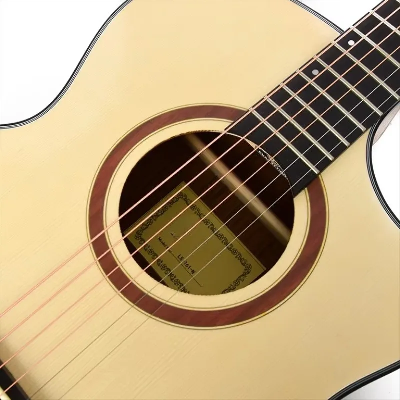 40 Inch Cutaway Acoustic Guitar, Wood Stringed Musical Instrument For Beginner Daily Practice