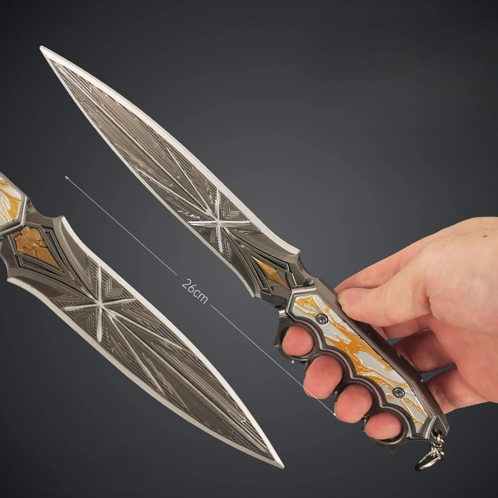 27cm/10.63in arena breakout: periféricos de jogo infinito borda da noite artesanato de metal ornamentos modelos exibição de mesa menino presentes brinquedo