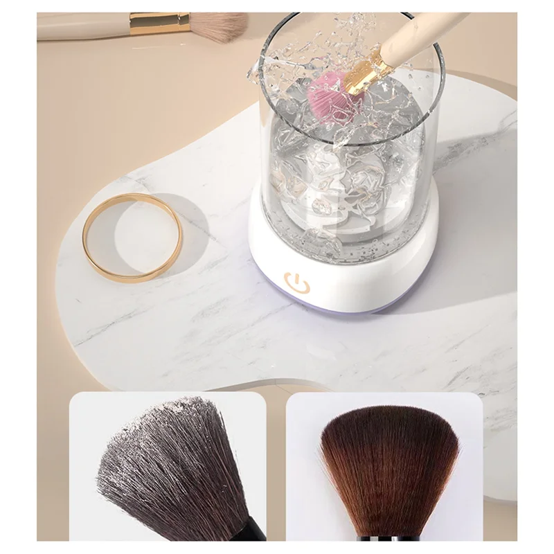 A005-Electric 3 In 1 Makeup Brush Cleaneing Machine Makeup Brush Dryer Portable Automatic USB Cosmetic Brushes Cleaner Tool