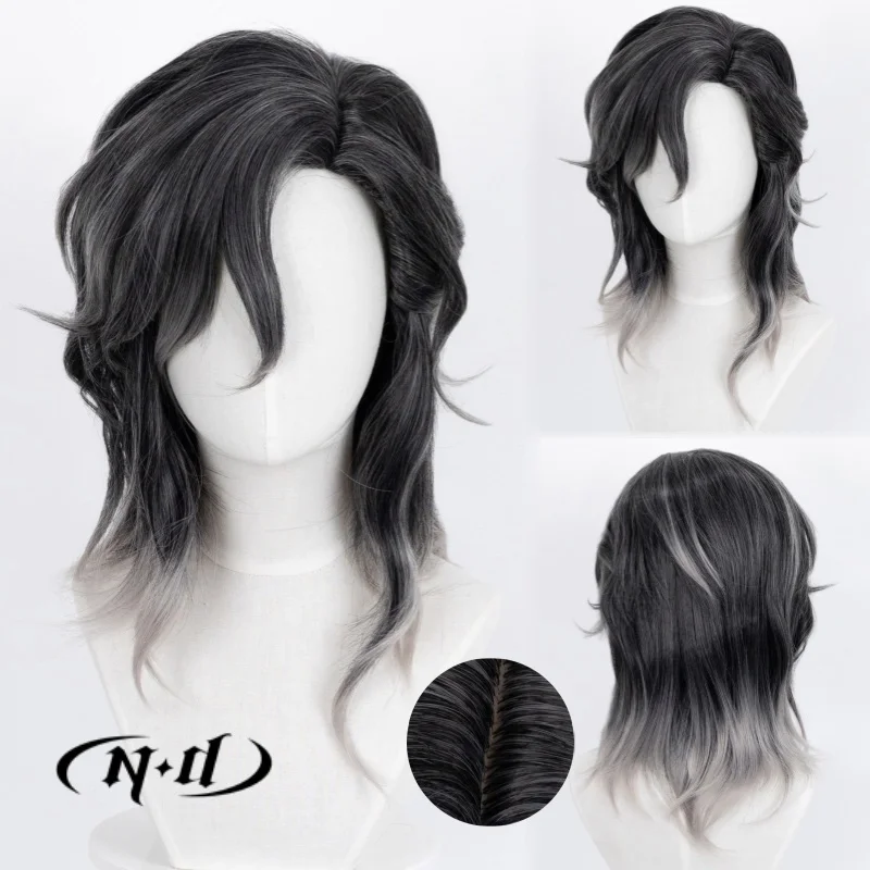 ND Knight Cosplay Wigs Hairpiece ID V Game Cosplay Hair Wigs for Comic Con Coser Costume Theme Party Heat Resistant Synthetic