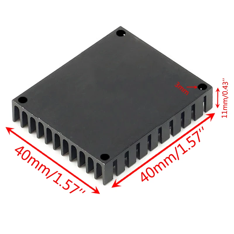 40*40*11MM 3D Printer Aluminum Motor Heatsink Extruded Heat Dissipation Electronic Heat Sink For 42 Stepper Motor Ender 3