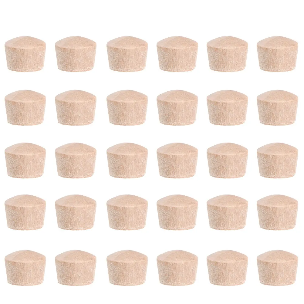 300Pcs Wood Plug Furniture Replacement Accessories Screw Hole Covers Decorative Round Head Plugs for Woodwork Furniture