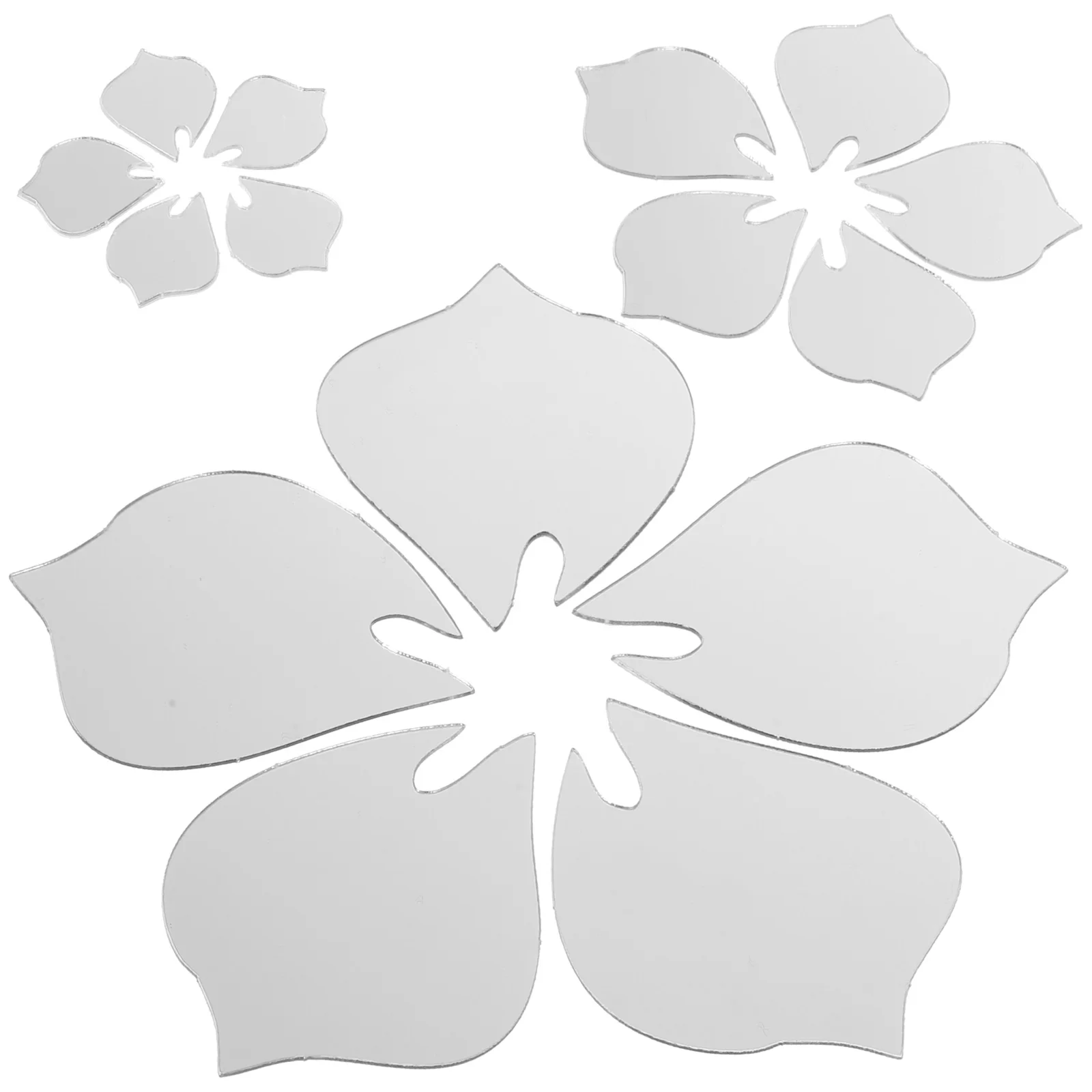 الملونة 3D الجدار صائق مرآة زهرة ديكور الشارات غرفة المعيشة الاكريليك الديكور #4