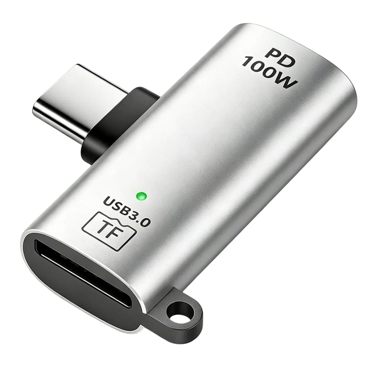 2 in 1 OTG Adapter PD100W USB C Charger Type C Male to TF3.0 Memory Card Reader U Disk Reading for Phone Tablet