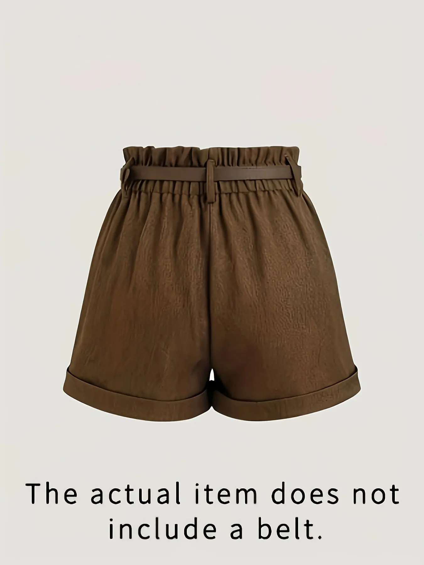 Women's retro style shorts without belts, are minimalist and multi-functional for both work and daily wear. They feature elastic