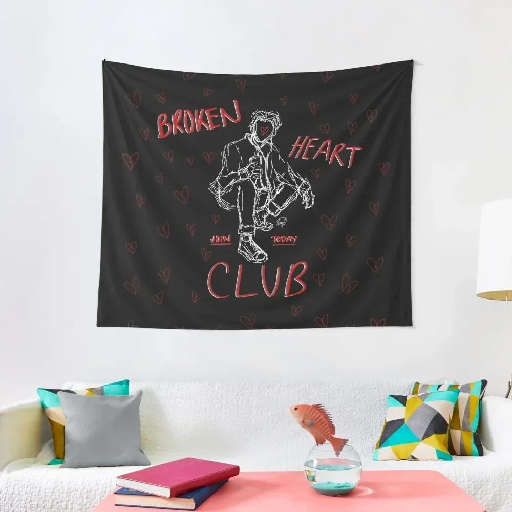 Broken Heart Club Tapestry Decorative Wall Murals Cute Decor Aesthetic Room Decorations Cute Room Things Tapestry