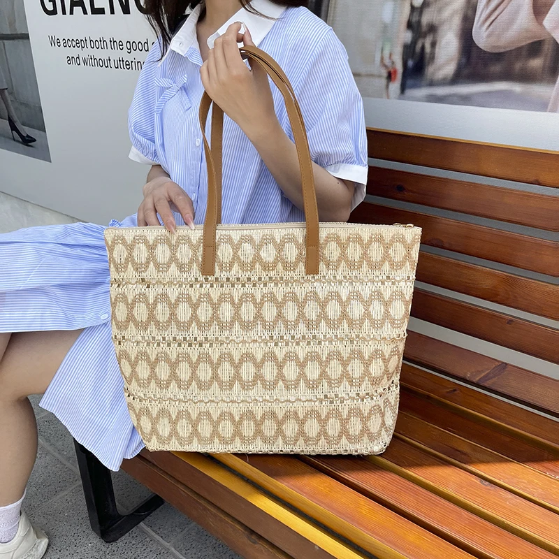 Elegante, schlichte Tragetasch – Women'S Raffia Bags Bewertung und Preis