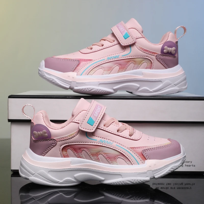 

Детские кроссовки, кожаные удобные мягкие детские кроссовки на плоской подошве для отдыха на открытом воздухе, легкие кроссовки 2023 года, новые теннисные туфли для девочек