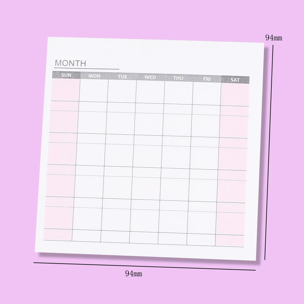 Korean Weekly Month Planners Memo Pad Check List To Do Notebooks Note Book Planning Agenda Notepads Aesthetic Journal Stationery