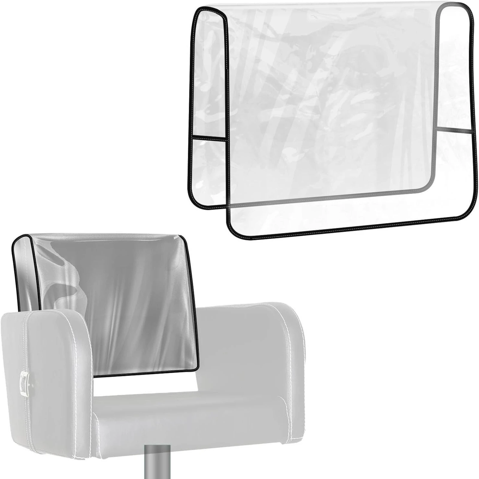 2 Pieces Clear Salon Chair Cover Stain-Resistant Salon Chair Cover
