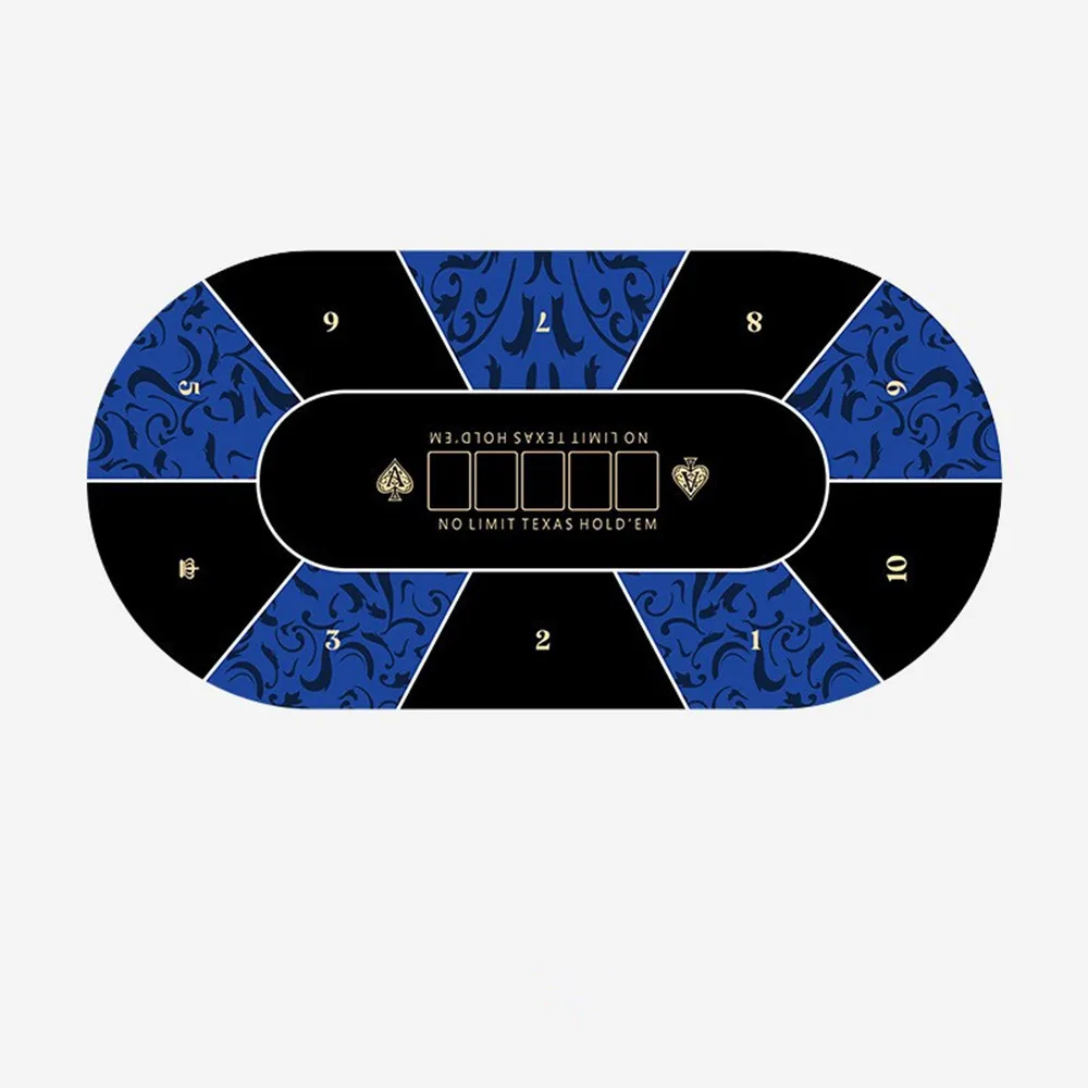 

Texas Hold'em Poker Multiple Sizes 10 Players Rubber Mat Table Cloth Table Cushion Table Cloth Chip Playing Card Table Mat