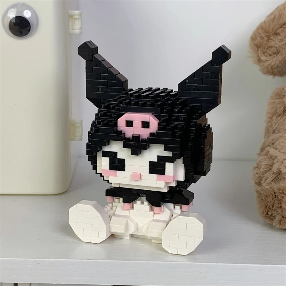 Hello Kitty Building Block Assembled Toys Decorative Ornament Sanrio Anime Figure Kuromi Model My Melody Children\'s Puzzle Gift