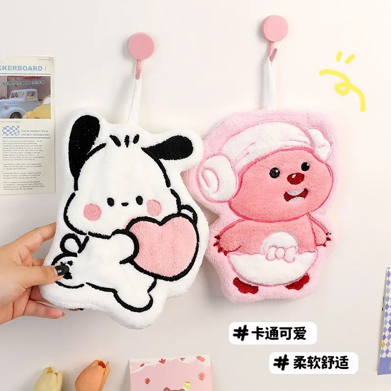 Kawaii Cartoon Crayon Shin-Chans Handkerchief Thick Dishcloth Household Kitchen Bathroom Anime Hanging Handkerchief Water Uptake