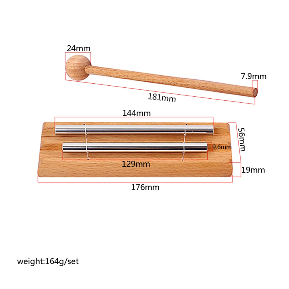 

Two Poles Wind Chime Wooden Frame Percussion Wind Bell Musical Instrument for Children Visual Auditory Skills Development