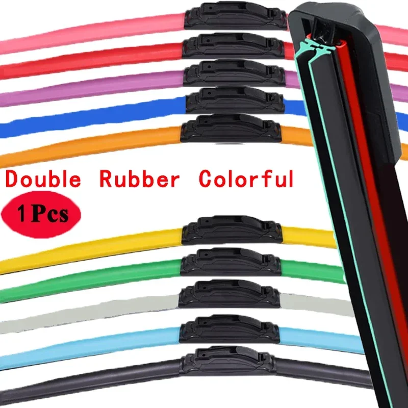 

Colorful 26" Hook / J-Hook Double Rubber Car Front Wiper Blades Windshield Windscreen