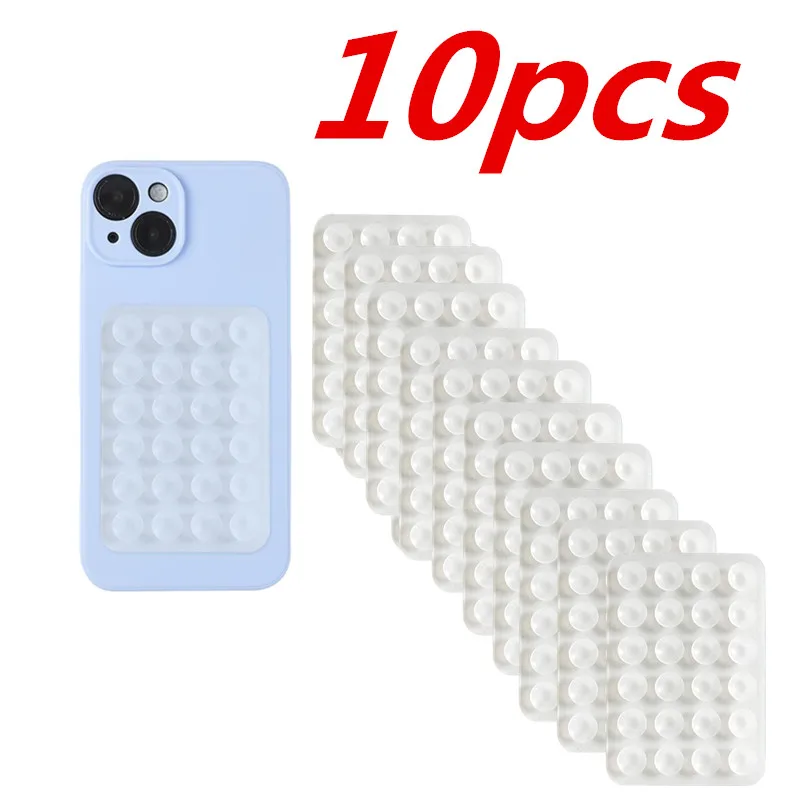 10 шт., прозрачная силиконовая присоска для телефона, наклейка на присоске, держатель для телефона, клейкая резиновая присоска
