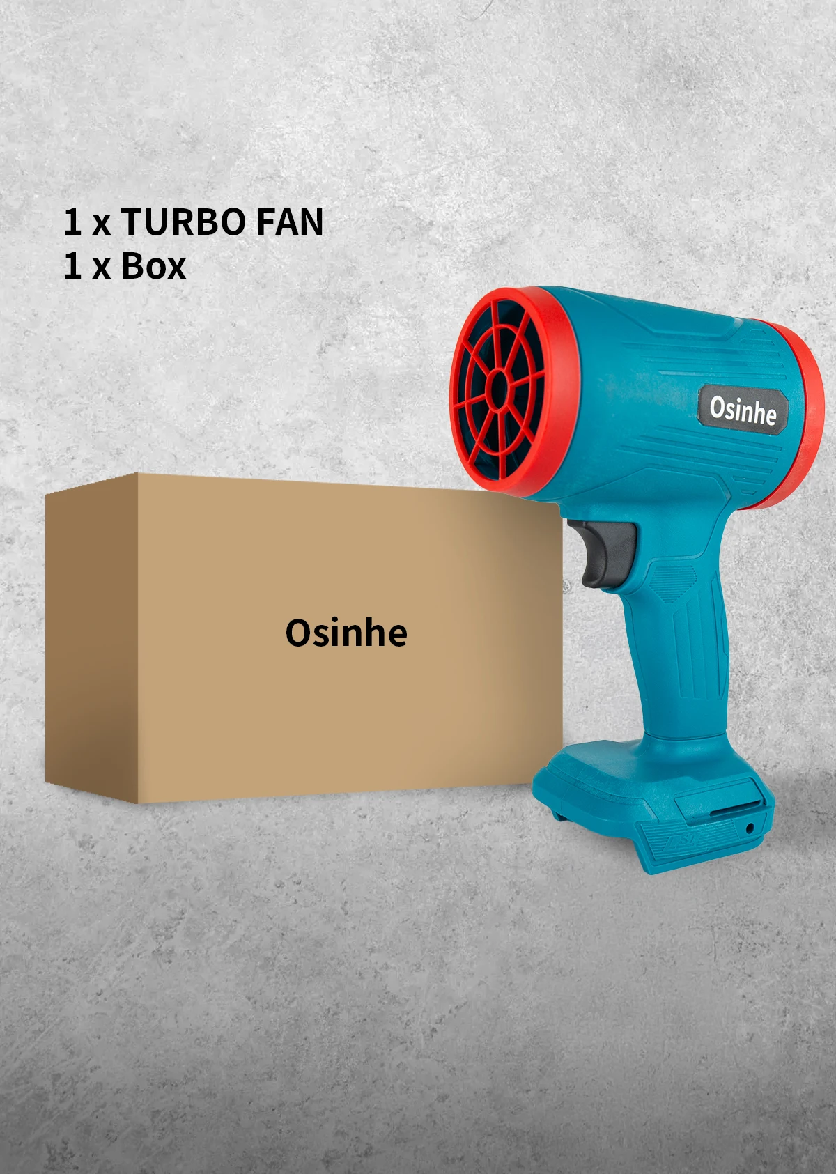 Osinhe Electric Blower Turbo Jet Fan 200M/S Violent Air Gun Handheld Snow Leaf Dust Blowing Tool for Makita 18V Battery