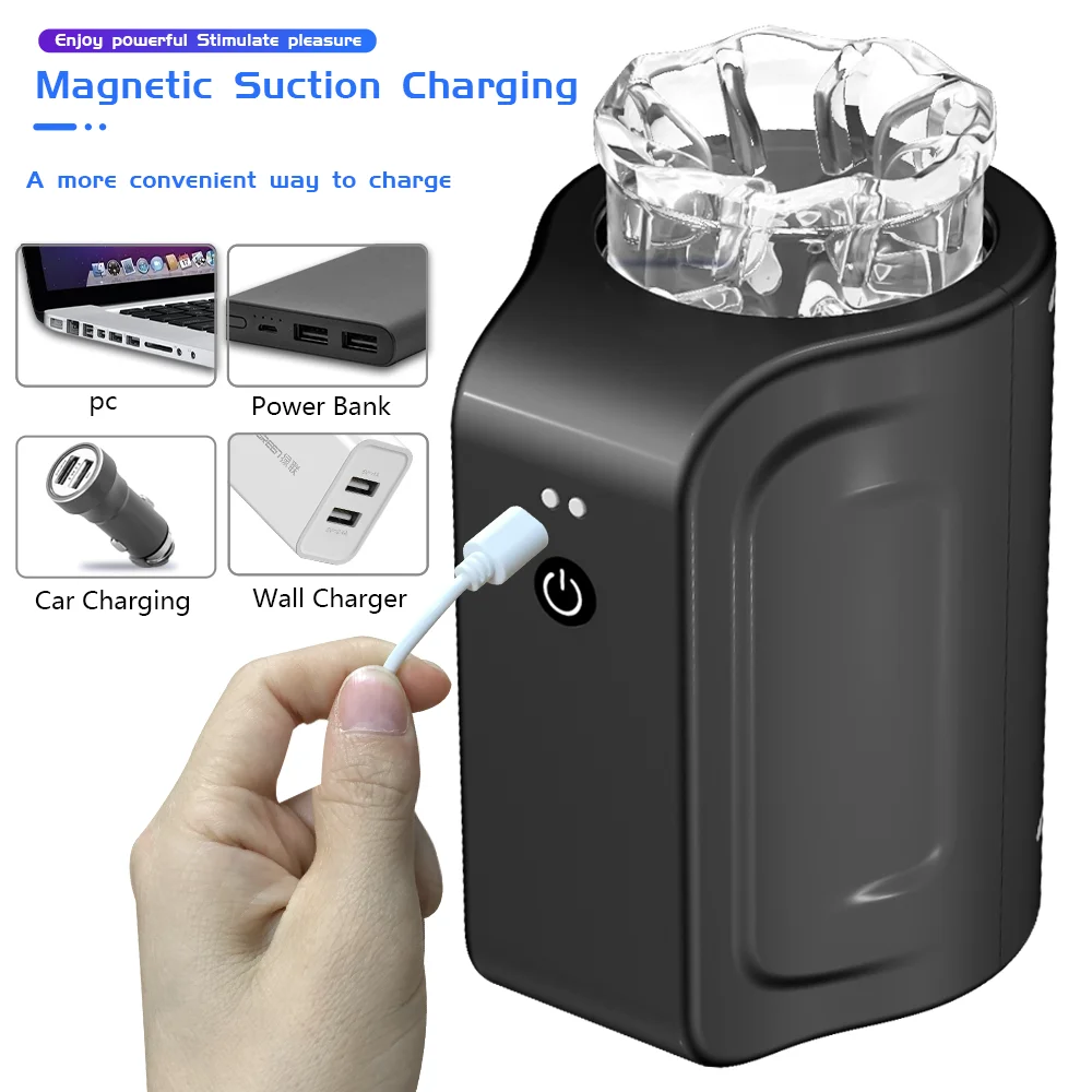 Masturbator for Men Automatic Rotation Vibration Male Blowjob Sex Machine Masturbation Cup Sex Toys for Men Adult Toys for Men