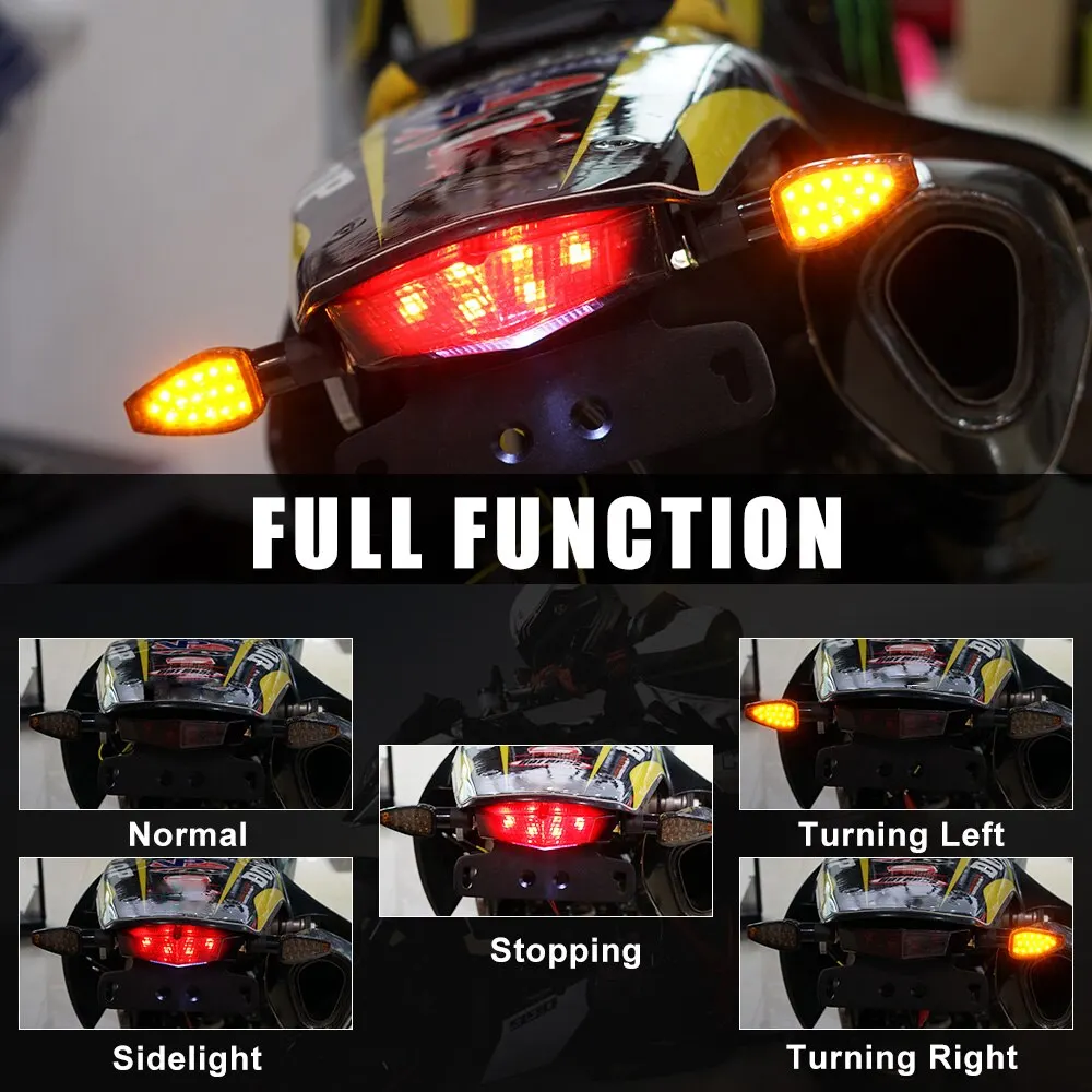 Para Suzuki DRZ400S DR-Z 400S 2000-2024 DRZ400SM DR-Z 400SM 2005-2024 placa de matrícula de motocicleta luz de freno trasero señal de giro