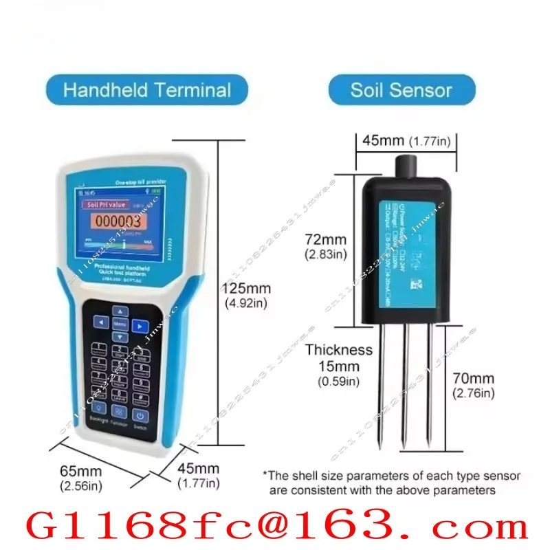 HEDAO JXCT-SOIL-7IN1 handheld Npk Soil Tester 7 In 1 Muti-parameter Ph Soil Sensor Soil Testing Instrument Part