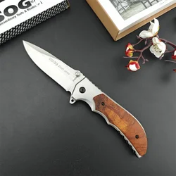 FA20 Flipper Folding Knife 5Cr13Mov Blade 420 Steel with Wooden Handle Hunting Tactical Knife Survival Pocket Knife EDC Tool