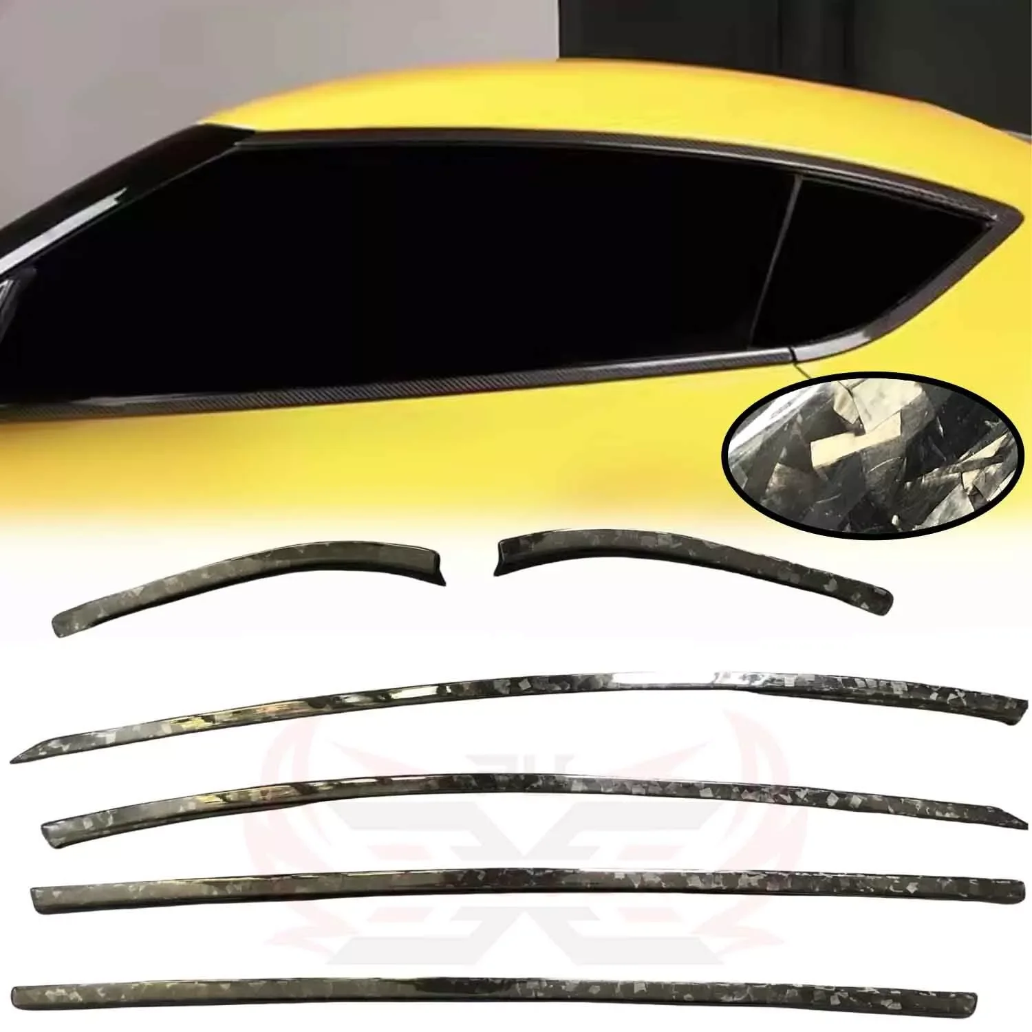 

6pcs Forged Carbon Window Molding Trim For Toyota Supra MK5 A90 A91 2019-2024