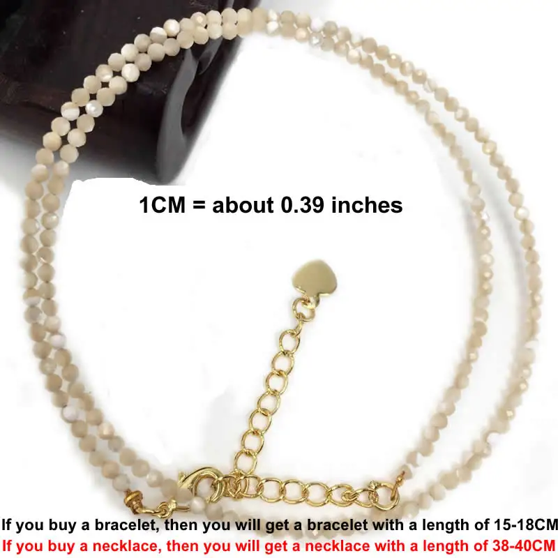 Facettierte Edelsteine 2-3mm Perlen Halskette Armband Kristall Quarz Achat Labradorit Amazon Choker Herren Damen Schmuck Party Geschenk – Detail 29