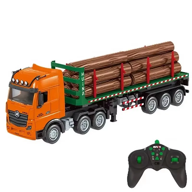 1/18 Scale 9CH Semi Alloy ABS Made Radio Control Huina 1313 Timber Wood Transport Wagon Truck Model