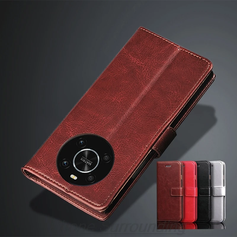 Funda Cartera de Cuero con Tapa para Huawei Honor X9 4G 5G X9a X9b X9c X9d, Funda Protectora con Ranuras para Tarjetas, Funda Tipo Holster