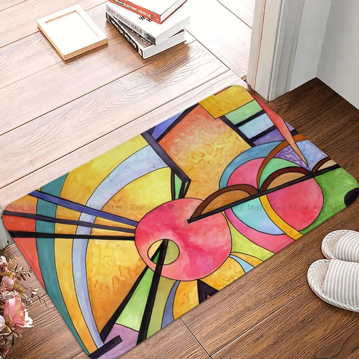 Wassily Kandinsky Non-slip Doormat Brightly Colored Living Room Kitchen Mat Welcome Carpet Home Pattern Decor