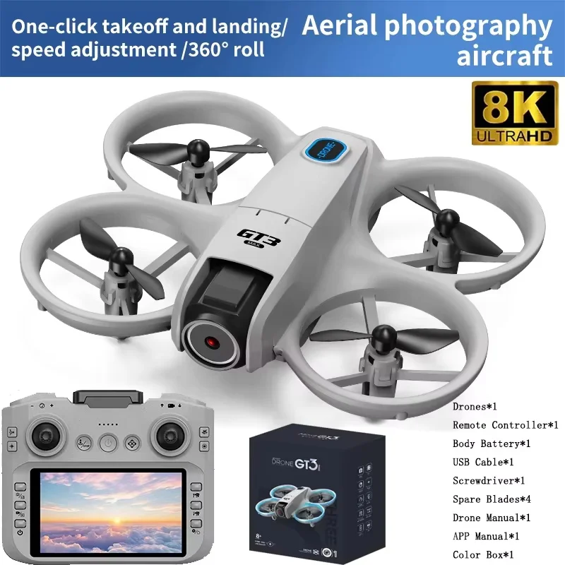2026Nieuwe GT3 MAX Drone 8K HD 4.3 "Afstandsbediening Headless-modus Helikopter 360 °   Flip Quadcopter Toys Mini Drone voor Kid Toy Gifts
