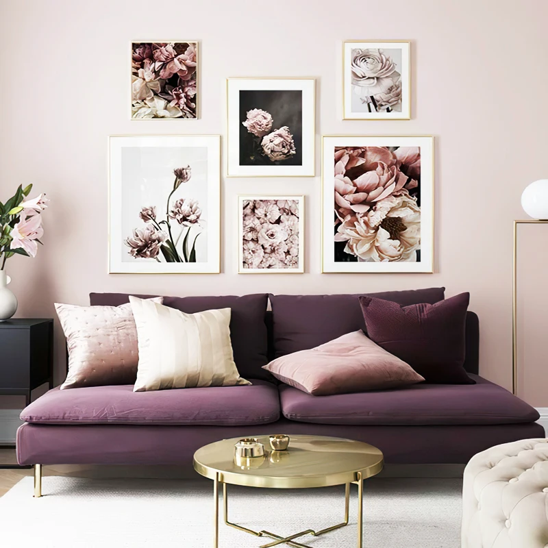 

6pcs/Set Nordic Plant and Flower Canvas Poster Paintings Picture Wall Art Decoration Modern Living Room and Room Home Decoration