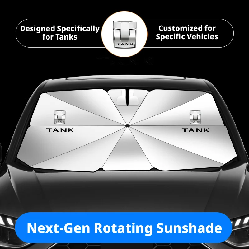

For use with the Tank 300, 400, 500 vehicles: sunshade, windshield screen, sun protection curtain, thermal insulation canopy.