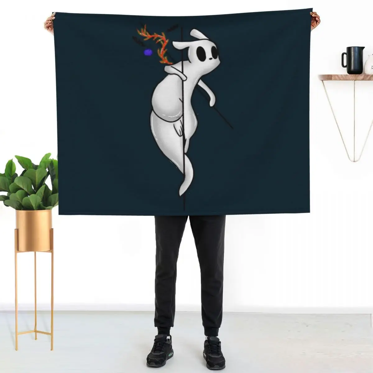 

Slug Cat Rainworld Throw Blanket No Pilling Soft Warm Blanket for Bed