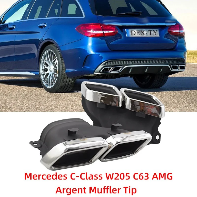 

Carbon Fiber Glossy/Matte Black AMG Exhaust Tips Muffler Pipe For Mercedes C63 W205 C200 C300 C260 C180 15-18 year