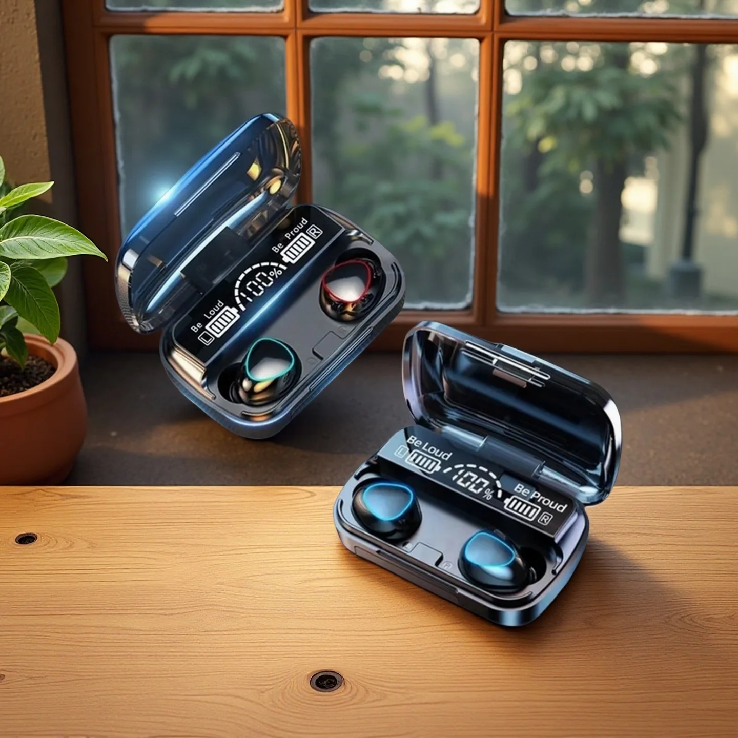 Bluetooth headset M10 hands-free LED Dispay headset Bluetooth HiFi stereo music wireless earplug waterproof game headset