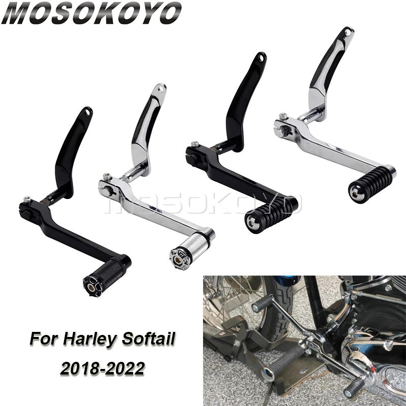 

Front Heel Toe Shifter Lever Pedal Shift Levers Foot Pegs For Harley Softail 18-22 Street Fat Bob Breakout Heritage Accessories