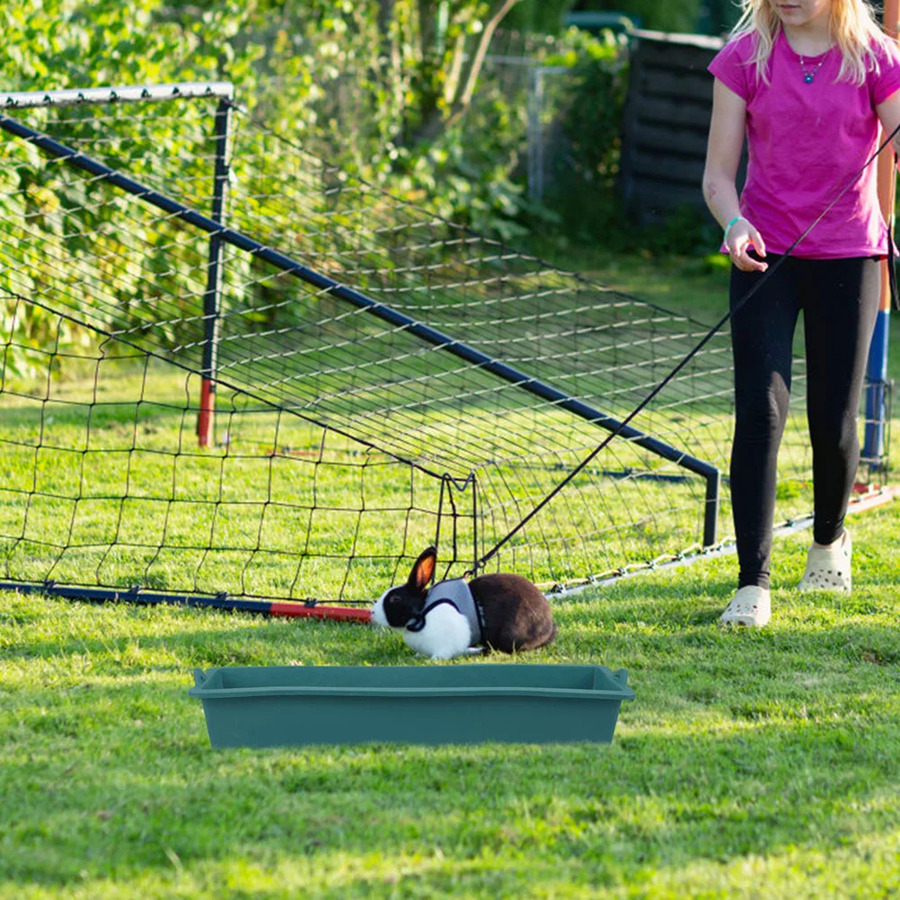 

2Pcs Efficient Plastic Feeder Large Capacity Detachable Design for Chickens Ducks Geese Cows Sheep Feed Trough