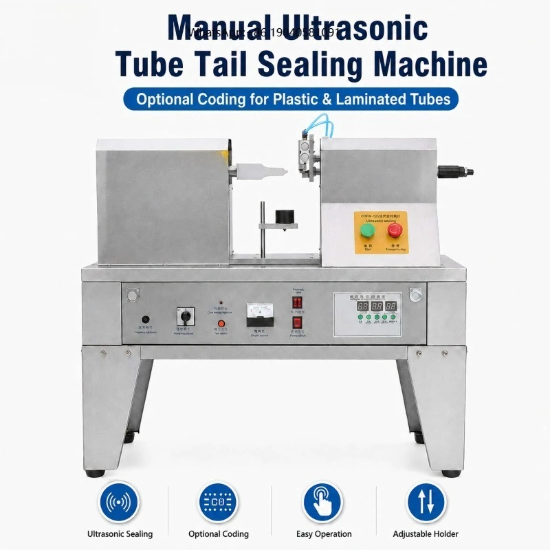 Manual Hand Tube Sealer Heavy Duty Stainless Steel Basic Manual Sealing Machine with Copper Letter Coding