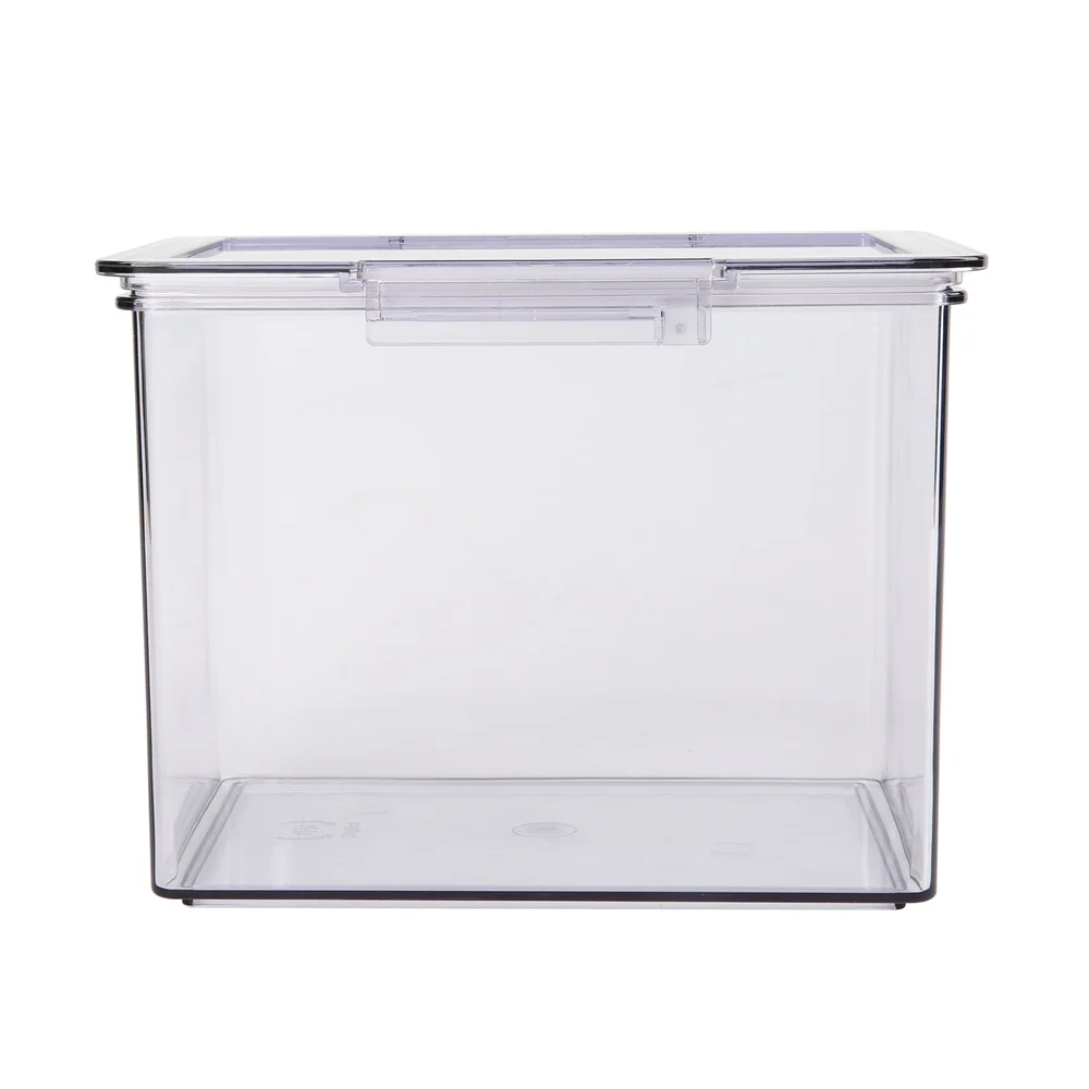 

XL Plastic Food Storage Containers Clear Airtight Canister Pantry Organization Dishwasher Freezer Safe BPA Free Stackable 3.4L