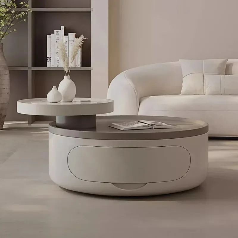 

Round Luxury Coffee Table Glam Decor Simple Modern Accent Cheap Coffee Table Minimalist Large Size Mesas Bajas Unique Furniture