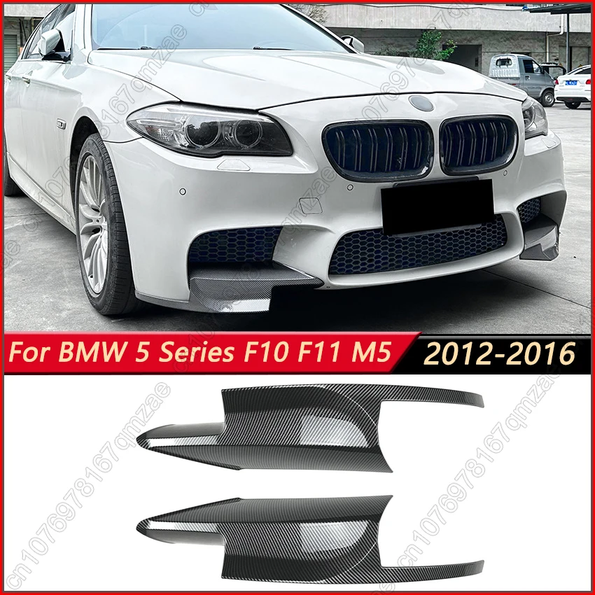 

2PCS Car Front Bumper Lip Spoiler For BMW 5 Series F10 F11 M5 2012-2016 Diffuser Splitters Cover Body Kit Accessories