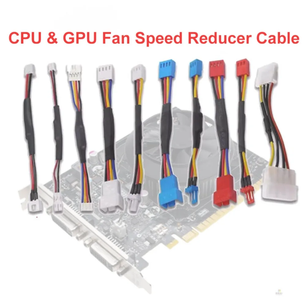 4 Pin PWM Fan Resistor Cable CPU Chassis Fan Speed Reducer 4Pin Male to Female Extension Cable Reduce Fan Speed Noise