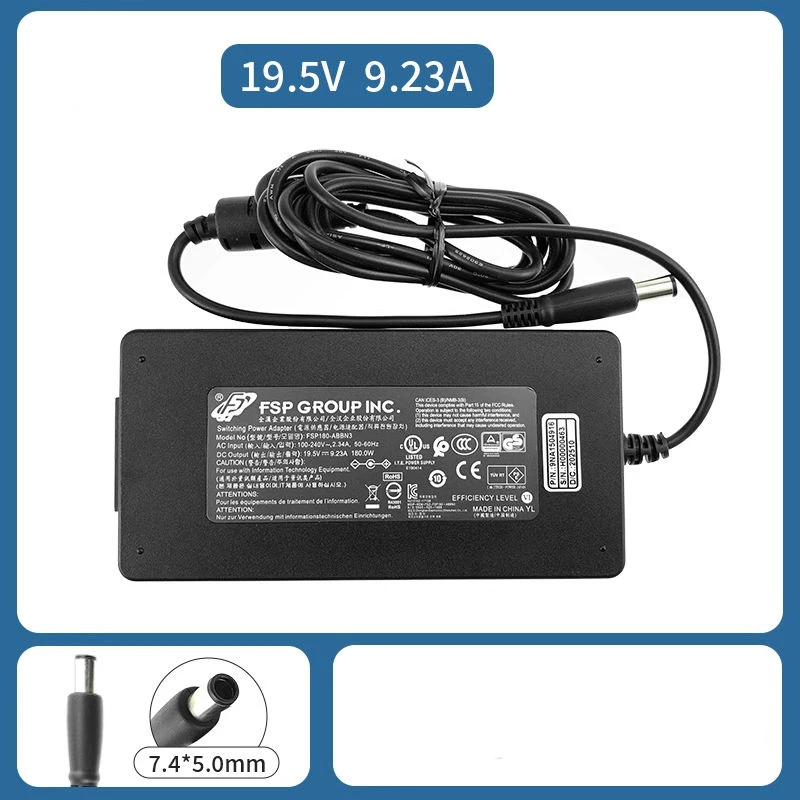 

Genuine FSP FSP180-AJAN3 Swithiching Power Adapter19.5V 9.23A 180W 7.4x5.0mm Charger FSP180-AJBN3 Original Power Supply