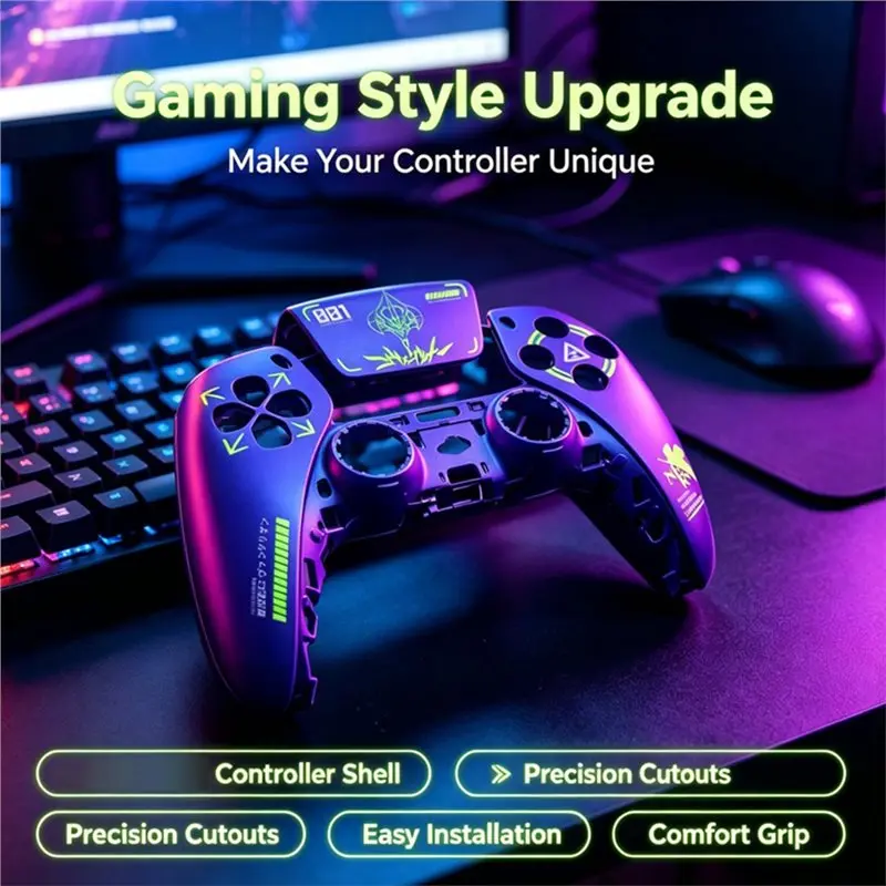 FULL-For PS5 BDM-010 BDM-020 BDM-030 Gamepad Controller Shell Cover Replacement Front Case For Game Controllers