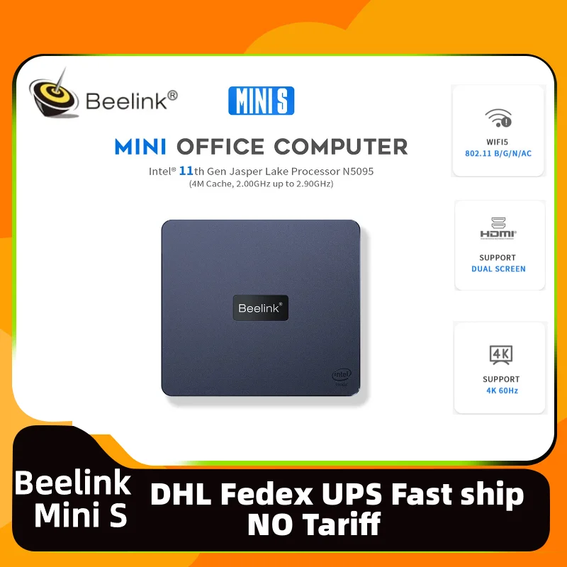 

Beelink MINI S Win11 Intel 11th Gen N5095 RAM 8G SSD 256G mini Desktop Gaming office home pc Dual 4K HD Beelink MINI S mini PC