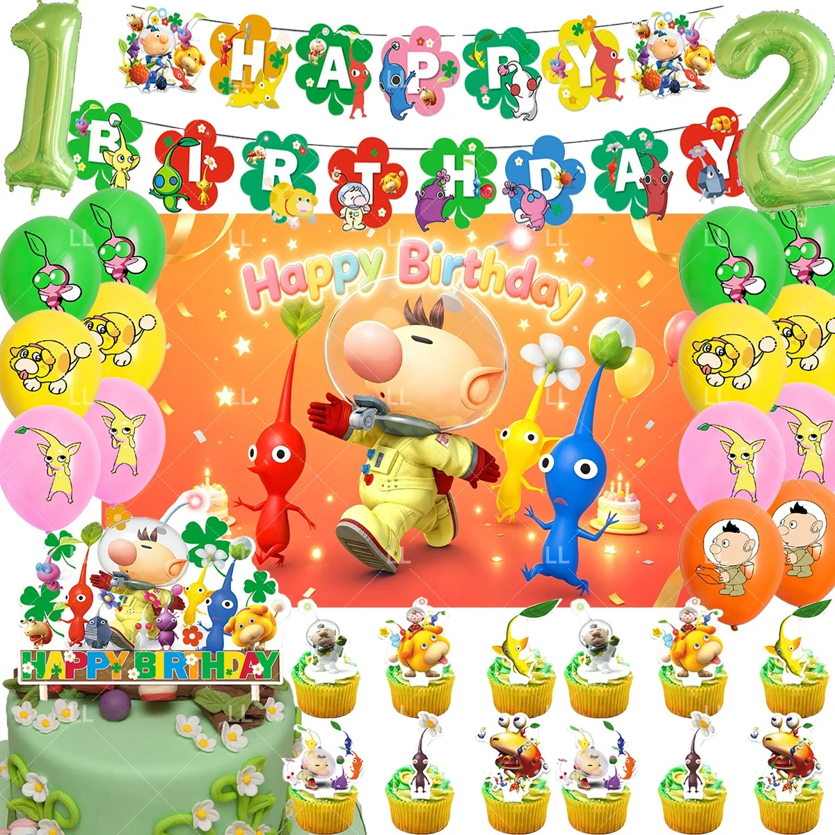 Party Supplies - Game Pikmins Theme Birthday Party Decoration