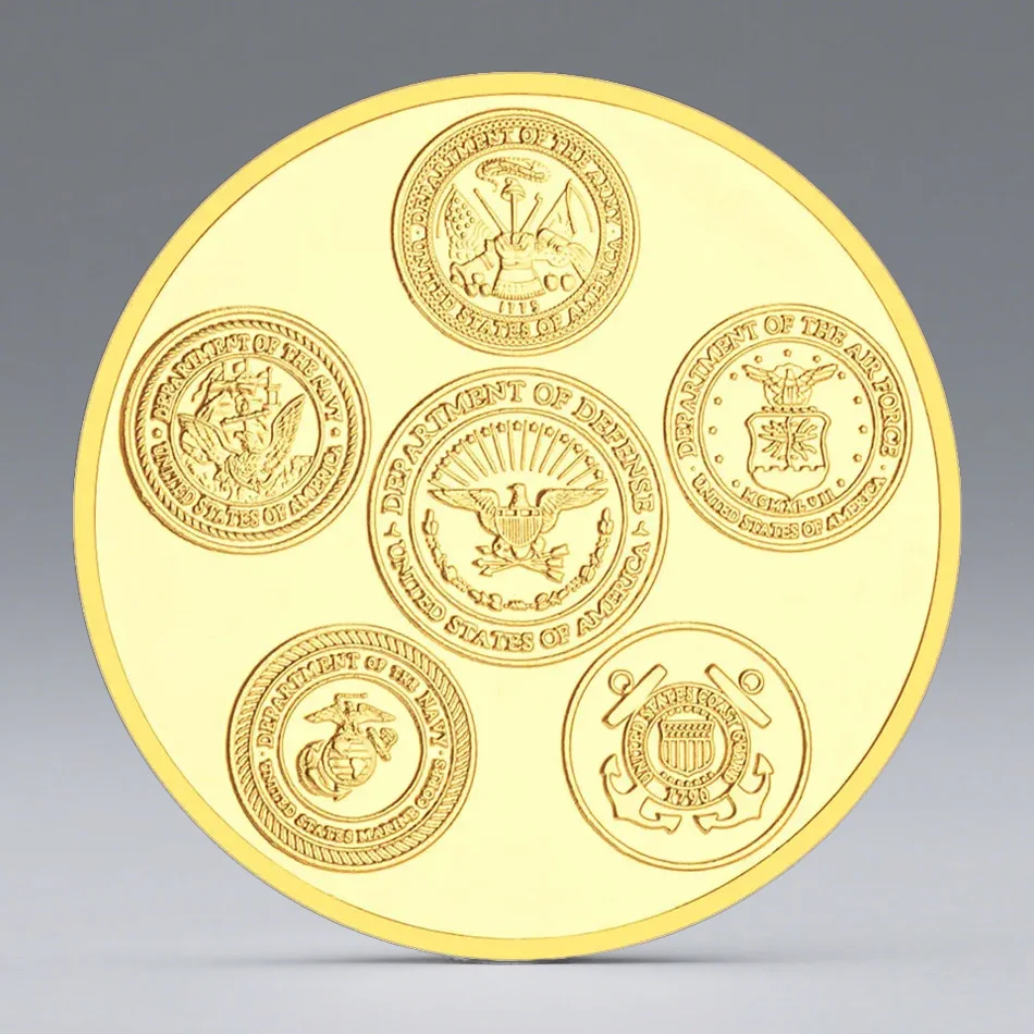 Operation Desert Storm Souvenir Coin Collectible Gift US Military Golden Plated Commemorative Coin